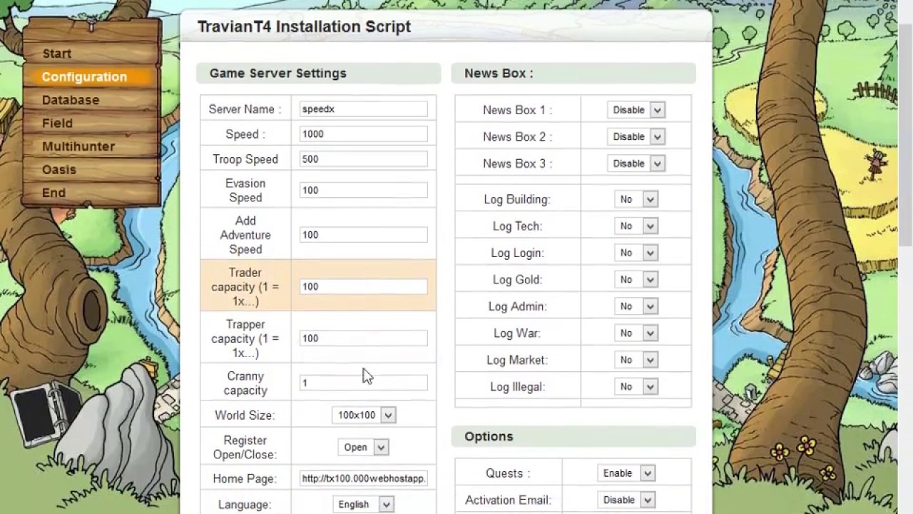 Travian server script download free